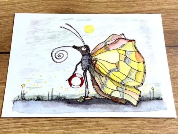 Postkarte Schmetterling mit Rettungsring (Erichsen) Jetzt online