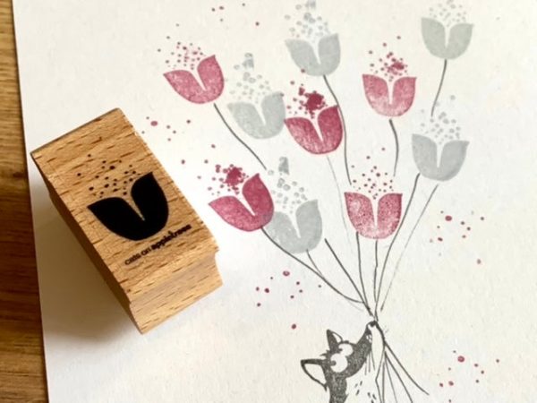 Motivstempel Tulpe4 (Cats on appletrees) Im Angebot