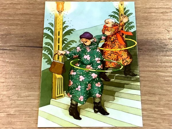Postkarte Löök Frauen mit Hula-hoop-Reifen Mode