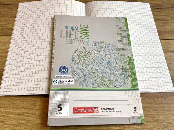 A5-Heft Lin.5 kariert 80g Brunnen Eco Zu verkaufen