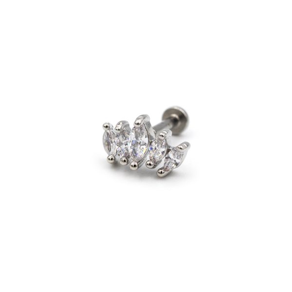 ARTIQO  Marquise  Piercingstecker Mode – Bild 4