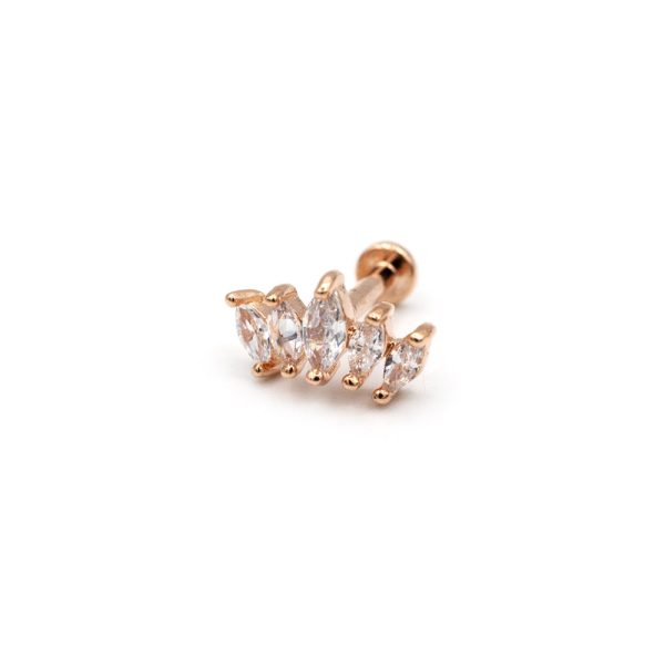 ARTIQO  Marquise  Piercingstecker Mode – Bild 5