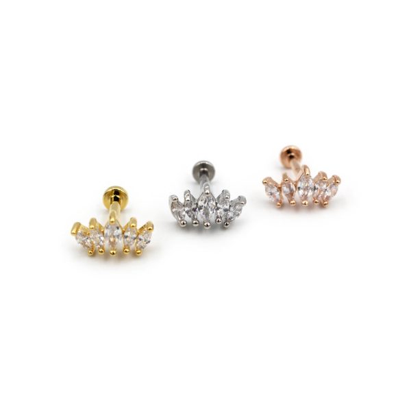 ARTIQO  Marquise  Piercingstecker Mode