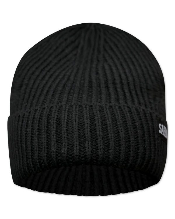 SAEBIS® Ribbed Beanie schwarz für Herren & Damen Online-Verkauf – Bild 3