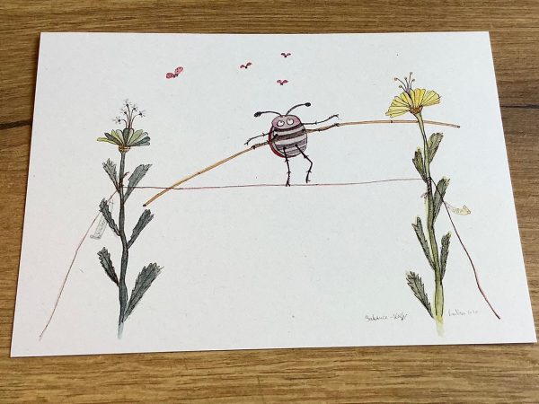 Postkarte Balance-Käfer (Inka Erichsen) Online-Verkauf