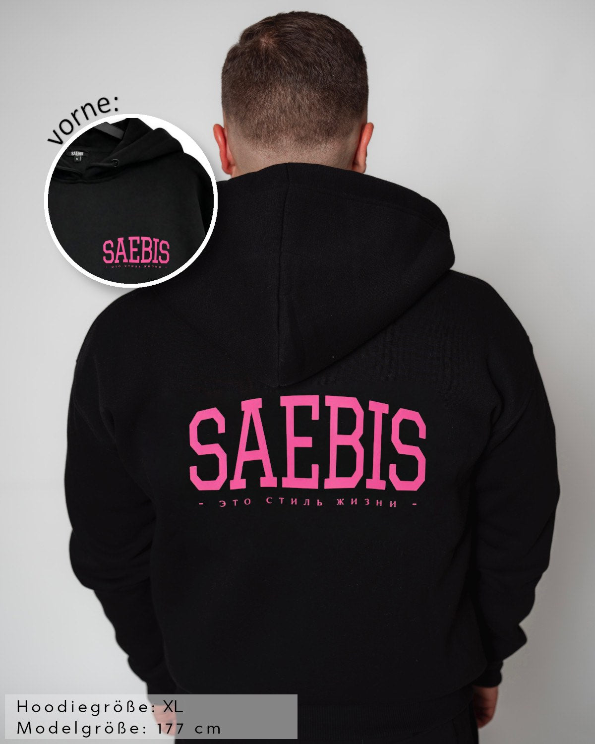Lifestyle Herren Hoodie Pink Edition II by SAEBIS® Mode