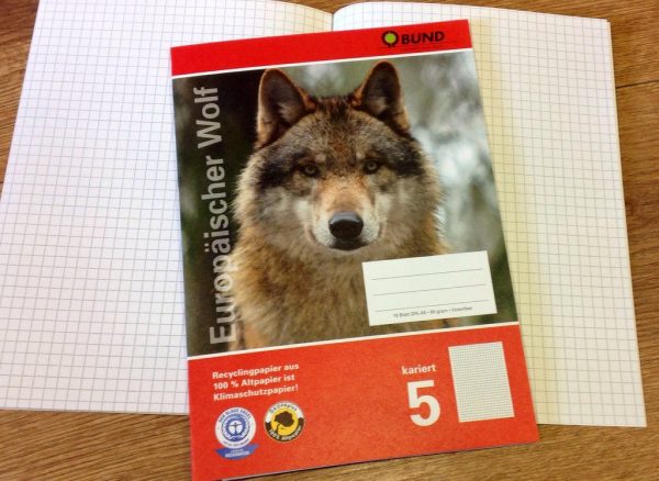 A5-Heft Lin.5 kariert Wolf BUND Schn?ppchen